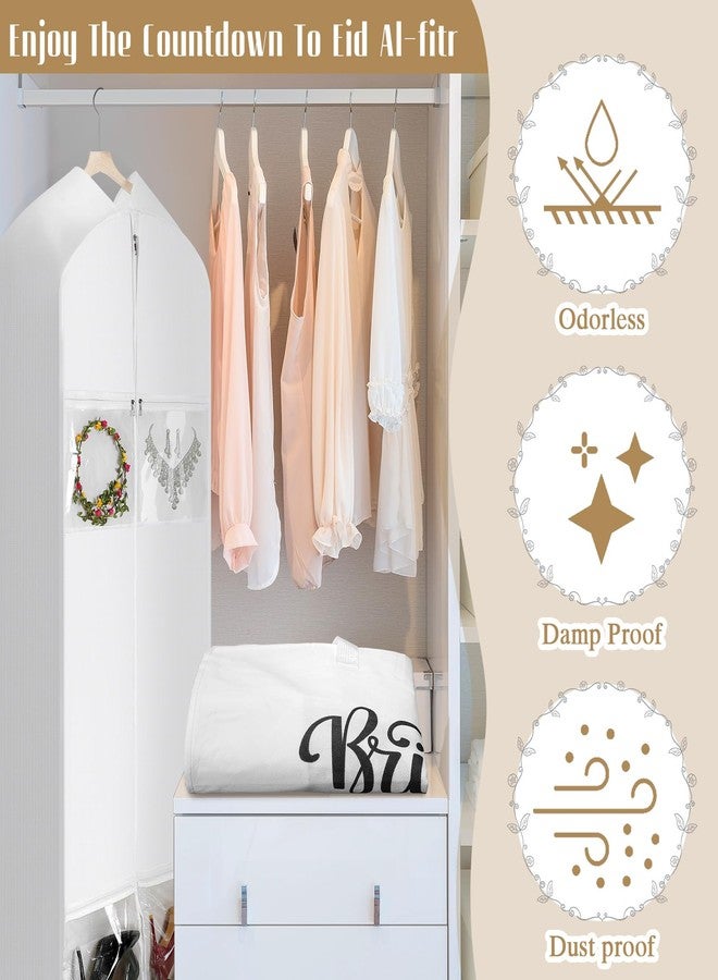 Ribbonlic 2 Packs 70" Wedding Dress Garment Bag with 15" Gusseted Wedding Garment Tote Bag for Storage and Travel Prom - Image 5